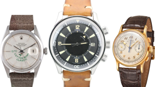 A fake Cartier-Signed Patek Chronograph, A Sinn 142 Owned By Helmut Sinn, A Cotton-Bowl Datejust, An Untouched Tudor Sub, & An Original LeCoultre Polaris