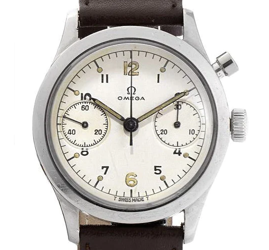 Signed fake Omega Single Button Chronograph Made For The RAF